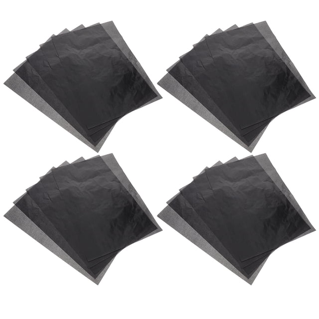 Raindrops 50 Sheets Graphite Tracing Sheet For Clear Writing Black Rectangular Paper Office Use Professionals