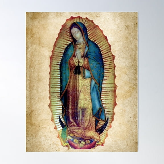 Our Lady Of Guadalupe, Nuestra Señora De Guadalupe, Virgin Of Guadalupe Poster Wall Art, Modern Wall Decor For Living Room Bedroom, 16x24 UNFRAMED