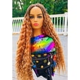 thumbnail image 3 of 2Chique Boutique Women's Gold Mix Micro Braided Synthetic Wig, Deep Wave 36 Inches, 3 of 5