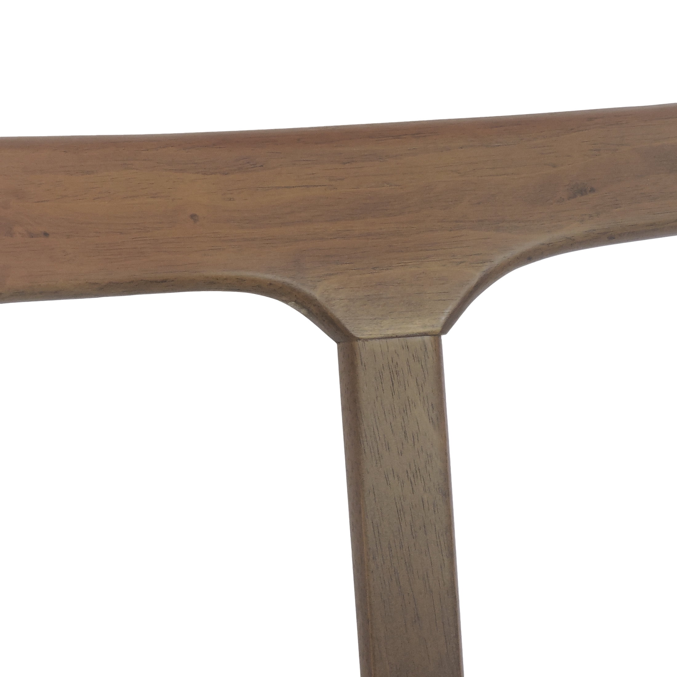 Christopher Knight Home Mid-century Armless Counter Stool Set of 2, Rubberwood Frame, Walnut+Light Gray