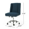 thumbnail image 3 of Quentin Home Office Fabric Adjustable Swivel Office Chair, Navy Blue, 3 of 7