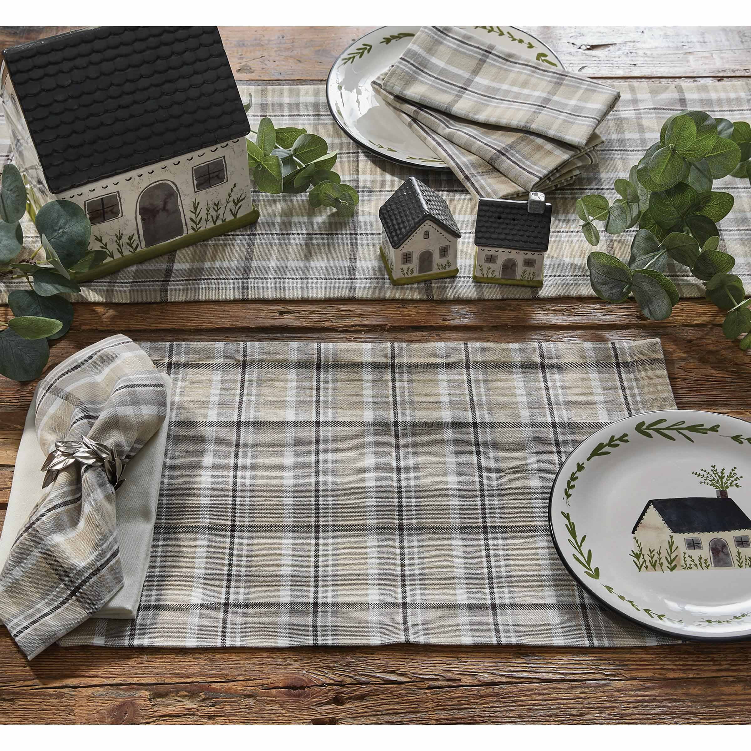 Park Designs Murray Beige Plaid Placemat Set of 4