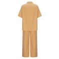thumbnail image 5 of Ahabrexf Short for Women Casual Summer, Fashion Short Sleeve Solid Color Trousers 2-Pc Suit, 5 of 6