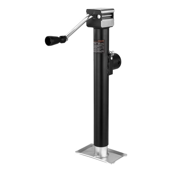 Heavy-Duty Trailer Jack,5000 lb Capacity,Weld-On Swivel Mount with Ergonomic Crank Handle,15" Lift Range for Utility,RV,Boat,and Cargo Trailers