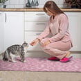 thumbnail image 4 of 2 Piece Pink Flowers Dalia Spring (4)1 Rug Kitchen Rug Set, Decor Kitchen Rugs, Absorbent Non-Slip Washable Floor Mats, Home Indoor Runner Rugs 17"x47"+17"x30", 4 of 7