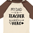 thumbnail image 4 of Inktastic My Dad is a Teacher and a Hero Boys or Girls Long Sleeve Baby Bodysuit, 4 of 5