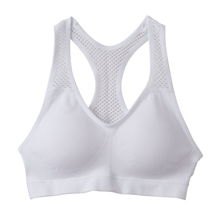 Girls Maidenform® Seamless Sports Bra Color: White Size: SMALL