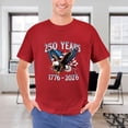 thumbnail image 4 of LAOLIUSN 250th Anniversary “250 Years” 1776-2026 Patriotic Eagle American Flag Graphic T-Shirt, 100% Cotton, Unisex S-4XL, 4 of 5