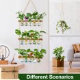 thumbnail image 4 of XXXFLOWER Wall Hanging Propagation Station with Wooden Stand 5 Bulb Vase 3 Tiered Planters Wall Terrarium for Home Office Plant Hanger Flower Vases Wall Decor, 4 of 8