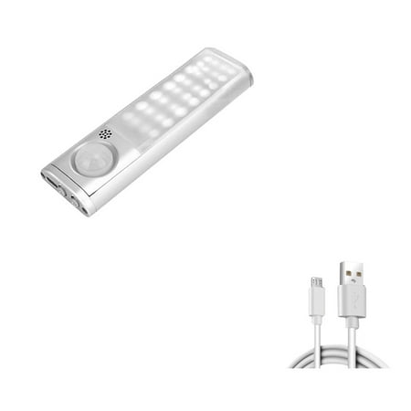 

LED Closet Light with Motion Sensor Wireless USB Charging Night Light Dimmable for Bedroom Kitchen Staircase 22CM-80LED