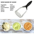 thumbnail image 7 of Heavy Duty Stainless Steel Potato Masher Kitchen Tool with Foldable Fine-grid Mashing Plate for Vegetables and Fruits, 7 of 7
