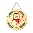 thumbnail image 2 of Qjidjing Christmas Tree Ornaments, Xmas Hanging Decor, Round Creative Wooden Styling, for Furniture Accent, Christmas Tree, Indoor Home Display, 2 of 7