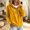Yellow, variant on IUYRTFE Women Hooded Drawstring Velour Pullover Sweatshirt Long Sleeve Casual Top for Fall Winter Daily Wear