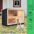 thumbnail image 4 of SENRISE Waterproof Rabbit Hutch Cover Double Hutches Cover Outdoor Garden Patio 122x50x105cm, 4 of 5