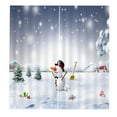 thumbnail image 5 of 2 cortinas de poliéster con diseño navideño para ventana, decoración para dormitorio 23, 5 of 5