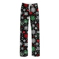 thumbnail image 3 of Puyaiuu Womens Flannel Pajama Pant with Drawstring - Winter Warm Buffalo Plaid Pajama Pant - Soft Fleece Pjs Bottom Casual Elastic Waist Lounge Pants Soft Sleep Bottoms Gift, 3 of 4