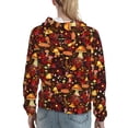 thumbnail image 7 of Kdxio Warm Plants and Mushrooms Print Womens Oversized Hoodies Sweatshirts Hooded Pullover Tops Sweaters Casual-Small, 7 of 7