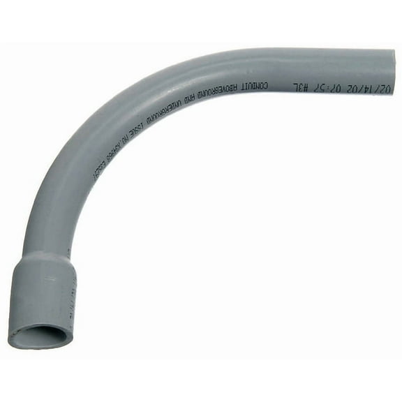 THOMAS & BETTS 2" x 24" Radius Schedule 40 PVC 90 Degree Elbow with Belled End UA9DJB-UPC