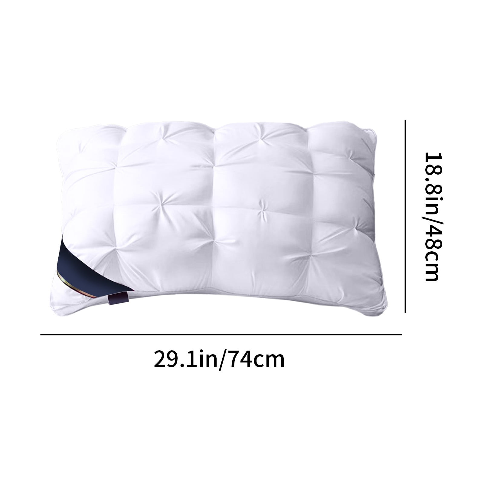 Ultra Soft Pillow Core - Cervical Support Pillow – Ergonomic Firm Orthopedic Neck Pillow for Pain Relief, Back and Side Sleepers 18.89X 29.13IN White