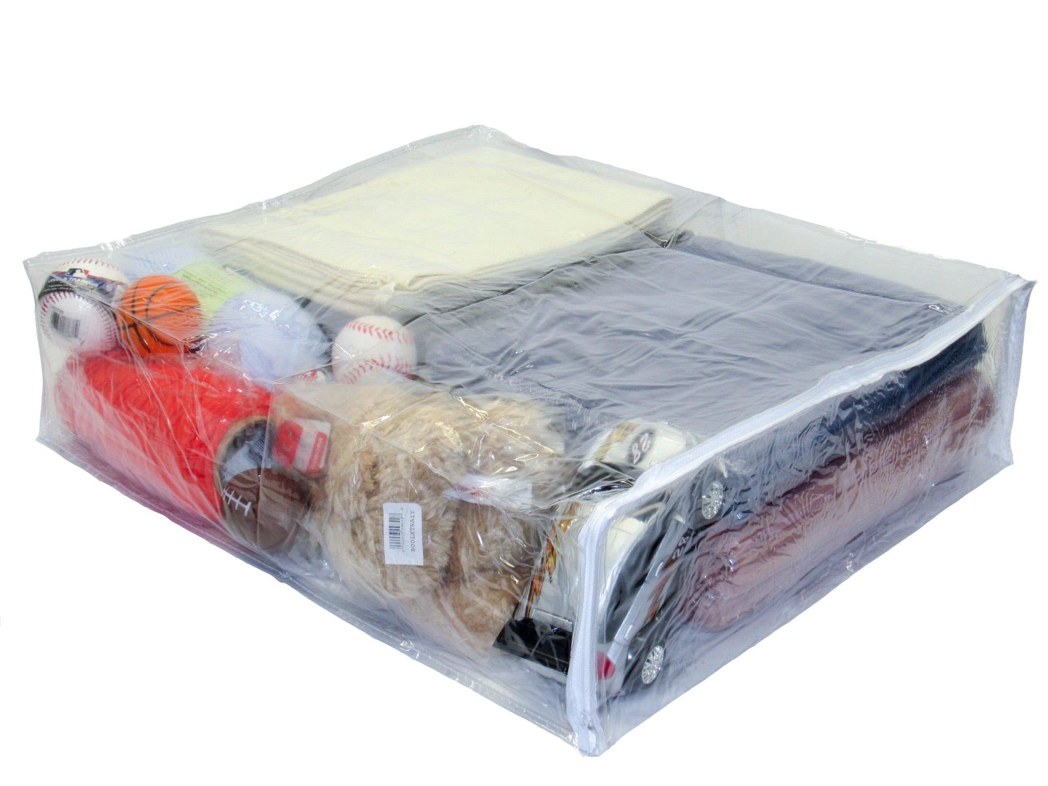 22x18x7.5" 4-Pack Clear X-Large Heavy Duty Vinyl Zippered Closet Storage Bags