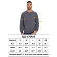 thumbnail image 7 of Zehisen Men's Lightweight Sweatshirts with Kangaroo Pocket Relaxed Fit Crew Neck Pullover Shirt Deep Gray M, 7 of 7