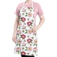 thumbnail image 5 of Pioneer Flower Floral Print Pattern Apron for Women and Men, Cotton Linen Waterproof with Pockets, Adjustable, 33x27 Inch for Kitchen, Gardening, BBQ, Salon, 5 of 6