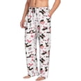 thumbnail image 2 of Uemuo Dachshund Dog Puppy Pattern Men's Wide Leg Palazzo Lounge Pants with Pockets Light Weight Loose Comfy Casual Pajama Pants-Medium, 2 of 9