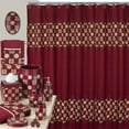 thumbnail image 3 of Popular Bath Elegant Rose Bath Rug Color: Burgundy and Gold, 3 of 4