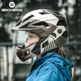 thumbnail image 2 of ROCKBROS Youth & Kids Helmet Comfortable & Odorless Cycling Helmet Adjustable Brim Stable Fit Kids Full Face Bike Helmet Ages 5-14 Anti-Collision Detachable, 2 of 8
