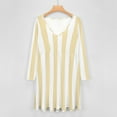 thumbnail image 4 of Aesthetic Light Ivory And White Vertical Long Sleeve Dresses For Women Vintage Elegant Party Dress Oversized V-neck Dress S-8XL, 4 of 7