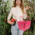 thumbnail image 2 of HEALEEP Storage Container Plastic Baskets for Shopping Pink 1Pcs Designed for Women, 2 of 4