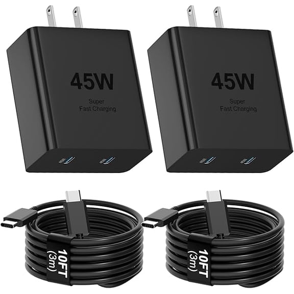can 2Port 45W Super Fast Charger Type C, 45W USB-C Charger Android Phone Charger Fast Charging for Samsung