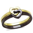 thumbnail image 4 of TK2548 - IP Gold & IP Dark Brown (IP coffee) Stainless Steel Ring with No Stone, 4 of 4