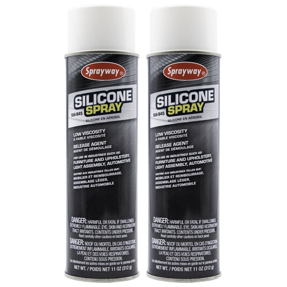 Sprayway SW945 Silicone Spray, 11 oz, (2 Pack)