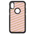 thumbnail image 1 of DistinctInk Custom SKIN / DECAL compatible with OtterBox Commuter for iPhone XS MAX (6.5" Screen) - Pink & Gold Print - Diagonal Stripes Pattern, 1 of 5
