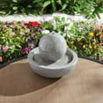 thumbnail image 1 of 12''D Outdoor Resin Tan Tabletop Fountain, 1 of 9
