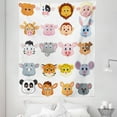 thumbnail image 1 of Cartoon Tapestry, Themed Animals Lions Pigs Cows Farm Safari Room Image, Fabric Wall Hanging Decor for Bedroom Living Room Dorm, 5 Sizes, Multicolor, by Ambesonne, 1 of 1