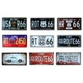thumbnail image 2 of Unatoiry Iron Unique And Vintage Tin Home Shop Garage Bar Pub Wall Decor Old U.S. Rt. 66 License Plate white, 2 of 6