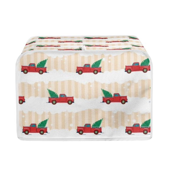 Renewold Toaster Cover 2 Slice Truck Christmas Decoration for Kitchen Appliance Dustproof Covers Wide Slot Toaster Bread Maker Cover Keep Clean from Fingertips Drips Oil Stains