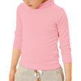 thumbnail image 3 of HTGFGMGW Toddler Girl Pullover Sweater Turtleneck Sweater Solid Shirt Kids Hoodie Long Sleeve T Shirt Pink-a 11-12 Years, 3 of 5
