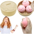 thumbnail image 1 of 3 piezas de bola de masa de lechón blanda, juguetes sensoriales, artículos para aliviar la ansiedad, lechón con vaporizador de bambú, mini bolas de estrés, regalos para aliviar el estrés para mujeres, juguete sensorial de bola de masa antiestrés JM, 1 of 5