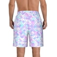 thumbnail image 3 of Kdxio Rainbow Scales Pattern Mens Casual Shorts - Drawstring Summer Beach Sports Shorts for Men, 3 of 9