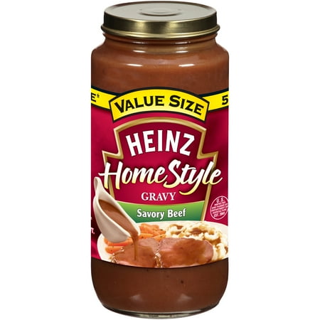 (2 Pack) Heinz Home-Style Savory Beef Gravy, 18 oz (Best Gravy In A Jar)