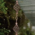 thumbnail image 1 of River Oak Designs Rain Chain for Gutter with Downspouts - Copper Hanging Finial Antique Rustic Style Outdoor Decor, 1 of 4