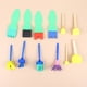 thumbnail image 5 of 16 piezas / 1 juego de pinceles de esponja pintados para manualidades, accesorios para sellos, coloridos, educativos tempranos, pintura, material artístico para bebés y niños, 5 of 6