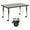 Gray, variant on Flash Furniture Mobile 36''W x 72''L Rectangular Oak HP Laminate Activity Table - Height Adjustable Short Legs