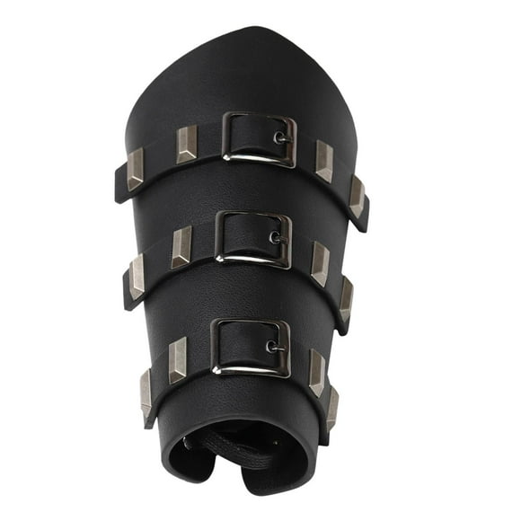 Retro Arm Guard Muñequera ajustable Bracer Bracer para fiesta Cosplay Disfraz Negro jinwen Brazales de brazo