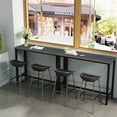 thumbnail image 6 of Wisfor Sintered Stone Counter Height Pub Bar Table Kitchen Dining Table,47.2x15.75x41.4", Matte Gray, 6 of 7