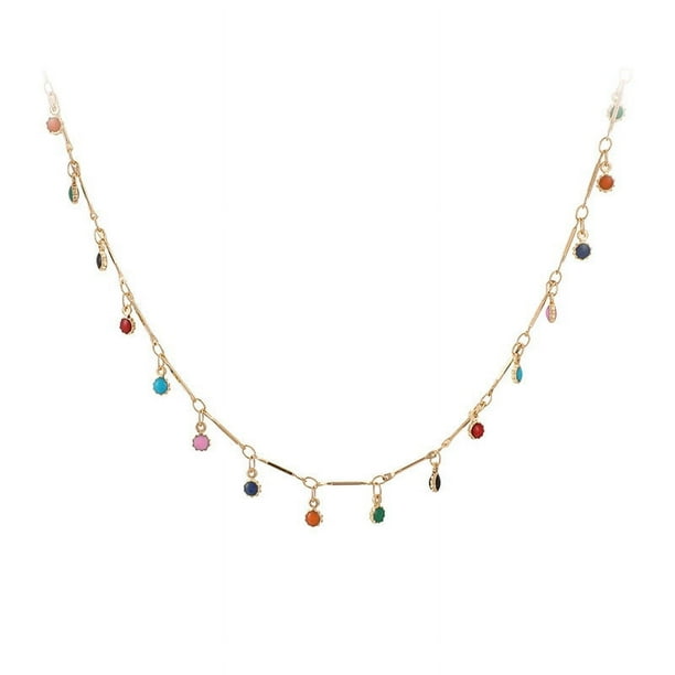 Los collares de cristal son adecuados para mujeres, los exquisitos y coloridos collares de borlas de cuentas de piedras preciosas son regalos de joyería hechos a mano