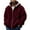 Wine, variant on purcolt Men's Fuzzy Sherpa Athletic Hoodie Jackets Casual Heavyweight Plush Fleece Jacket Zip Up Hooded Sweatshirt Sports Coat